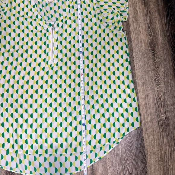 Cato Spring Green and White Geometric Tunic Sz 18/20W Normcore Dopamine - Picture 3 of 4